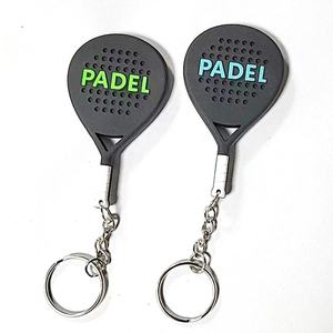 พวงกุญแจยางรูปอุปกรณ์กีฬาแบบกำหนดเองได้ พวงกุญแจแบรนด์ Padel  พวงกุญแจ PVC นิ่มรูปไม้เทนนิส - Product Image 6