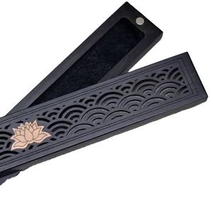 Caja de incienso de madera para decoración del hogar, soporte de palo de placa de madera con forma rectangular para la Oficina y el hogar - Product Image 1
