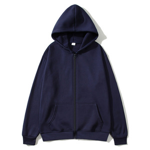 Blank Winter Men's Fleece Zip Hoodies Polyester/Cotton Custom Logo Private Label Hoodies - Product Image 3