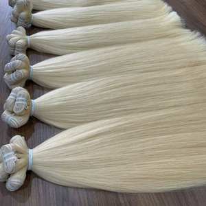 Meilleur Fournisseur de Mèches de Cheveux Naturels Vietnamiens Bruts Lisses, Cuticules Alignées, Ondulations Naturelles, Extensions Doubles Fabriquées à la Machine - Product Image 1