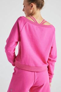 Conjuntos Cortos Personalizados para Mujer, Camiseta Holgada con Hombros Descubiertos, Sudadera Tipo Pullover, Blusa Lisa y Pantalones para Mujer - Product Image 2