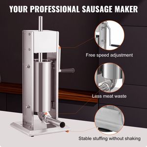 Insaccatrice Manuale a Due Velocità, Capacità 8LBS/5L, Macchina Verticale per Riempimento Salsicce in Acciaio Inox 304 - Product Image 3