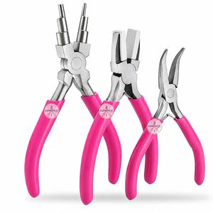 Crimping <b>pliers</b> jewelry <b>set</b> Professional Jewelry <b>Pliers</b> <b>Set</b> Nose Flat Nose Chain Nose Tools for Metal Bending DIY Crafting Beadi - Product Image 5