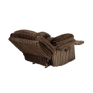 Fauteuil inclinable manuel contemporain en velours côtelé chocolat 1 pièce pour salon - Product Image 4