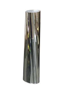 Vase de table en acier inoxydable plat fait main de haute qualité, design contemporain, pour la décoration intérieure Evelyn, idéal pour les hôtels et les salons - Prix de gros - Product Image 1