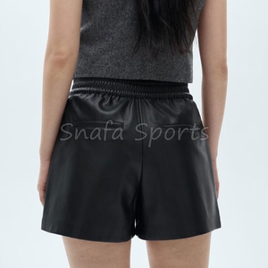 Custom Design Leather Shorts Customized Attractive Color Light Breathable Women's Shorts From Pakistan Wholesale women's shorts - Product Image 2