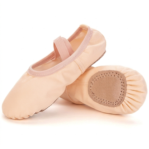 Chaussures de danse classique professionnelles Baifa BFA-1589 pour femmes, semelle souple, ballerines de yoga, dessus en toile, semelle extérieure en caoutchouc - Product Image 1