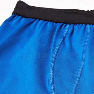 Shorts de sport à compression avec logo personnalisé, isolation thermique, coupe ajustée, soutien musculaire, bas de sport pour la musculation - Product Image 6