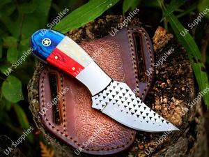 Cuchillo de herrador de caballos hecho a mano, afilado como una navaja, cuchillo EDC Skinner de hoja fija, cuchillo táctico multiusos para caza al aire libre, mango de madera Pakka - Product Image 5