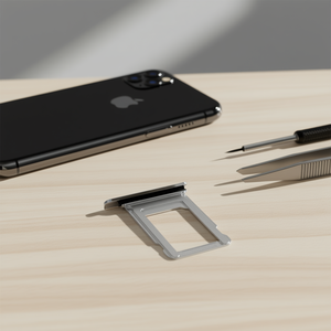 Vassoio porta SIM Apple per iPhone Xs, in metallo argentato, ricambio - Product Image 3