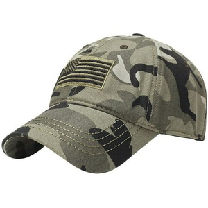 Camouflage Baseball Cap With American Flag Patch Unisex Breathable Polyester Hunting Hat Summer Outdoor Wear - Product Image 6