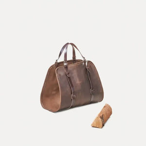 Sacs à bois de luxe en cuir véritable pour le camping et l'extérieur - Résistants à l'eau et durables pour le transport et le stockage de bûches - Product Image 4