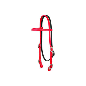 Bridon de cheval en cuir véritable de qualité supérieure avec anneaux métalliques pour usage équestre - Product Image 3