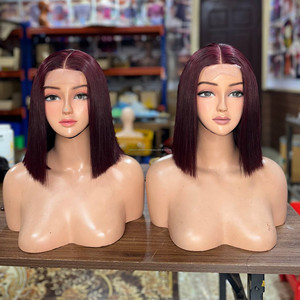 <b>Cheap</b> Human Hair <b>Wigs</b> Glueless Transparent Lace Front Bob <b>Wig</b> Virgin Vietnamese Raw Hair HD Lace Front <b>Wigs</b> Customize - Product Image 1