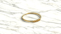 Anillo Minimalista de Oro de 18K con Diamante Natural de Corte Brillante, Ligero, con Bisel, Apilable, de Alta Calidad
