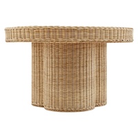 Table basse moderne en rotin naturel avec plateau en bois, durable, écologique, faite à la main, de haute qualité, meubles pour la maison, pour le salon