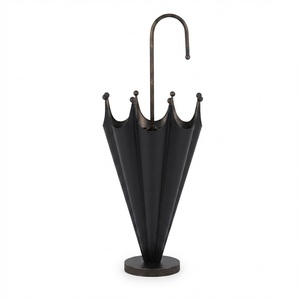 Mid-Century Modern Brass And White Mesh Umbrella Stand Vintage 1960s Retro Perforated Metal Umbrella Holder For Entryway Decor - Product Image 4