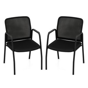Juego de 2 Sillas Ergonómicas de Oficina para Invitados con Respaldo de Malla para Salas de Espera - Product Image 4
