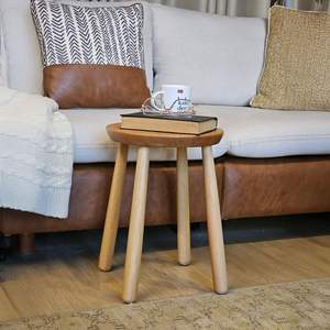 Elegante Taburete de Madera con Diseño Atemporal, Apto para Decoración del Hogar Moderna, Tradicional y Transicional - Product Image 3