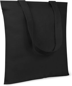 Sac fourre-tout en toile de couleur noire personnalisé avec votre logo - Product Image 4