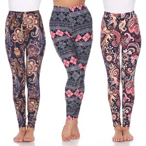 Leggings de Punto Elásticos con Estampado Paisley de Cintura Alta y Largo Completo, Ropa Elegante para Mujer, Casual, para Todas las Temporadas, Spandex, Poliéster, Yoga - Product Image 4