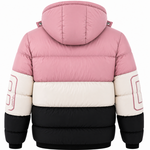 Mens Winter Color Block <b>Zip</b>-<b>Up</b> Puffer <b>Jacket</b> Canvas Plain Dyed Stand Outdoor Windproof Breathable Eco-Friendly Anti-Bacterial - Product Image 3