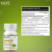 Cápsulas Blandas de Extracto Estandarizado de Ginkgo Biloba, 60 Cápsulas, a Base de Hierbas, para Adultos, Hombres y Mujeres, Marca Privada OEM, Certificado GMP, Sin Gluten