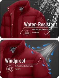 OEM 2026 Premium Fashionable Best Quality Custom Canvas <b>Winter</b> Men's Regular Hooded Puffer <b>Jacket</b> Polyester Filling Front Logo - Product Image 3