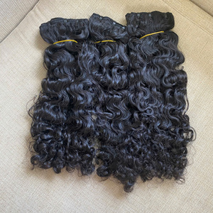 Vente en gros de cheveux indiens en vrac bouclés profonds noirs naturels pour tresses style vagues afro en vrac couleur # 1B - Product Image 5