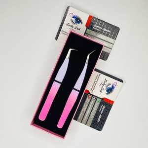 แหนบต่อขนตา LUCKY LASH TOOLS รุ่นใหม่ ปลายแหลมเคลือบสองสี ปลายเรียบ ป้องกันไฟฟ้าสถิตย์ ทำจากสแตนเลสสตีล - Product Image 3