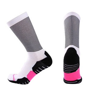 2026 Latest Crew <b>Socks</b> Striped Pattern Spandex <b>Polyester</b> <b>Socks</b> Breathable Knitted Running Adults Summer Sport <b>Socks</b> - Product Image 4
