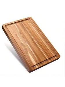 Planche à découper en bambou carbonisé personnalisée avec poignée ergonomique et plateau à jus, idéale pour servir le fromage - Product Image 2