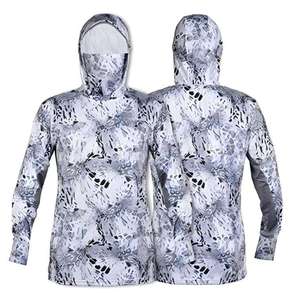 Fournisseur OEM en gros personnalisé de sweats à capuche de pêche en polyester sublimé, tissu micro-interlock, marque privée, UPF 50, séchage rapide - Product Image 5