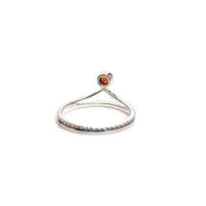 Garnet Bezel Set Luxury <b>925</b> Sterling <b>Silver</b> Handmade Gemstone <b>Ring</b> for Engagement Anniversary January Birthstone-Rose Gold - Product Image 6
