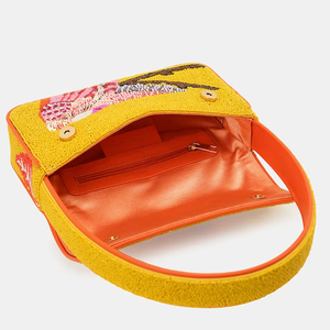 Bolso de Hombro Tipo Clutch con Cuentas Estilo Bohemio para Mujer, Bolso de Mano para Fiestas, Compras y Eventos, Hecho a Mano con Cierre de Cremallera - Product Image 1