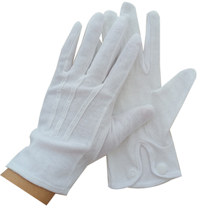 Gants de majorette en coton blanc, transparents, pour uniforme de danse, fanfare, défilé, garde d'honneur, personnalisables, texture lisse - Product Image 2