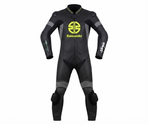 Rawasaki Premium Leather MotoCP Racing 1Pc Suit Jumpsuit/Traje Riding Gear With Hump Level 2 CE Made To Measure - Product Image 1