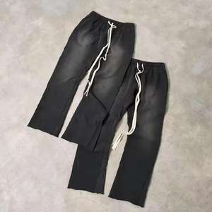 Novedad: Chándal de invierno cálido y grueso con capucha, estilo streetwear, con lavado ácido, pedrería y logotipo personalizado de alta calidad, en algodón. - Product Image 2