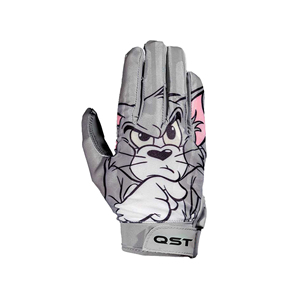 Gants de football thermiques pour receveurs, avec paume en silicone imprimée par transfert thermique, pour le gridiron – Vente chaude - Product Image 1