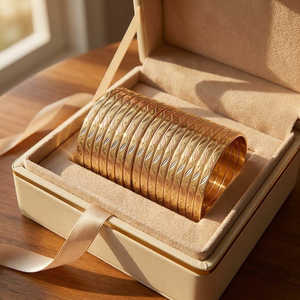 กำไลข้อมือ ORO-Z ดีไซน์หรูหรา ชุบทองสามสี ลายฉลุเลเซอร์ สำหรับเจ้าสาว ไม่หมองคล้ำ - Product Image 3