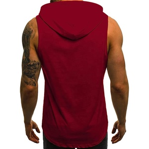 <b>Sleeveless</b> Men's Casual Wear <b>Hoodie</b> Custom Logo Men's <b>Sleeveless</b> gym Hoodies - Product Image 6