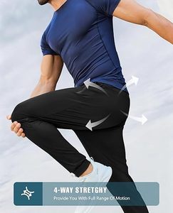 Mens Sweatpants with Zipper Pockets Lightweight Athletic Joggers for Workout Running Gym Track Casual Wear - Product Image 5