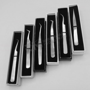 Pince à épiler RMI Silver Shin pour cils, avec poignée à motif étoile et emballage en boîte blanche/noire, ensemble de pinces à épiler - Product Image 5