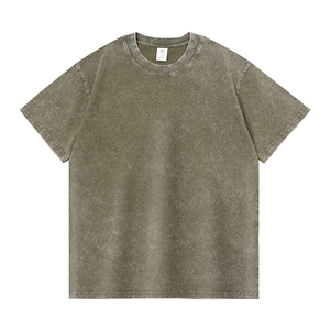 เสื้อยืดคอกลมทรงหลวมสีเบจสำหรับผู้ชาย ผ้าฝ้าย 100% ระบายอากาศ แห้งเร็ว เป็นมิตรกับสิ่งแวดล้อม ขนาดใหญ่พิเศษ เหมาะสำหรับใส่ในฤดูร้อน พร้อมผ้าแคนวาส - Product Image 4