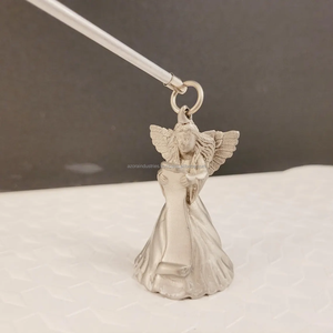 Bougie en forme d'ange vintage Éteignoir à bougie en métal Ange en étain par Azora Industries - Product Image 4
