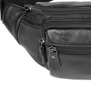 Sacs banane en cuir véritable écologiques, couleur unie et à motifs, pour hommes et femmes - Product Image 6