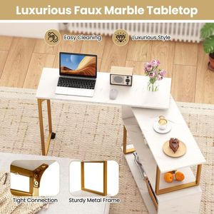 Tavolino Girevole a 360 Gradi per Divano con Libreria e Ganci per Soggiorno - Product Image 4