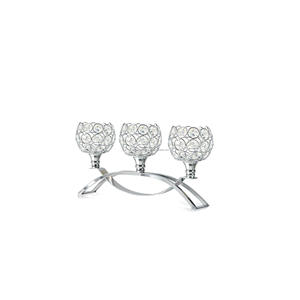 Supports de bougies en cristal en gros, chandeliers décoratifs à 3 bras, bougeoirs de table pour la décoration intérieure - Product Image 1