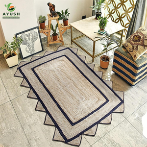 Tapis rectangulaires élégants et discrets de 120 x 185 cm en jute fine, personnalisables pour les entrées étroites - Product Image 5