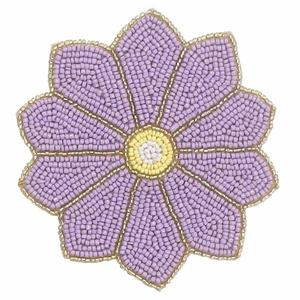 High Quality Flower Design <b>Glass</b> Beaded Coaster <b>Glass</b> Beaded Coasters for Drinks Coasters for Dinning & Coffee <b>Table</b> Decoration - Product Image 4